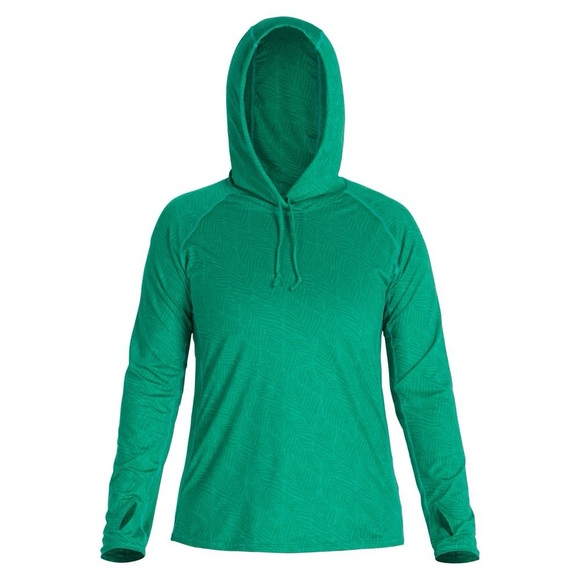 NRS Women’s Silkweight Hoodie in Jade Green - Size XL - Picture 1 of 16